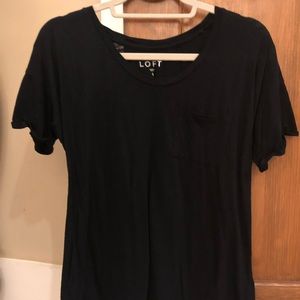LOFt Black Cotton Tee